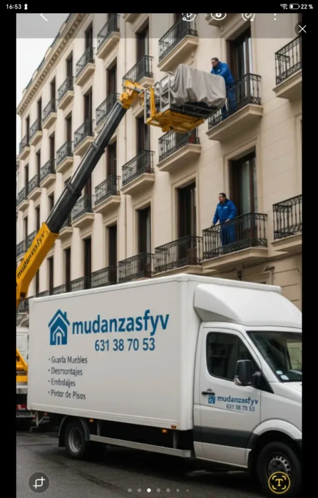 Plataforma elevadora de mudanzas