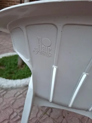 Silla de jardín blanca resina