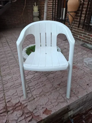 Silla de jardín blanca resina