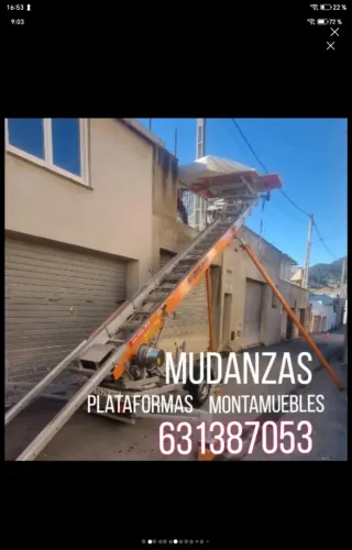 Plataforma elevadora para mudanzas