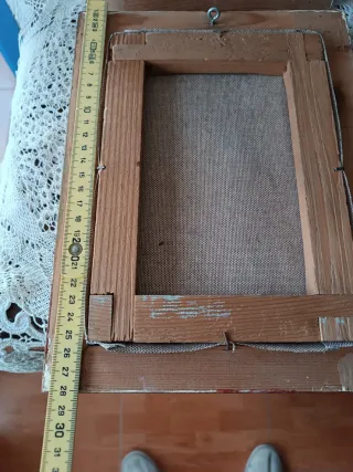 Dos cuadros antiguos escenas costumbristas