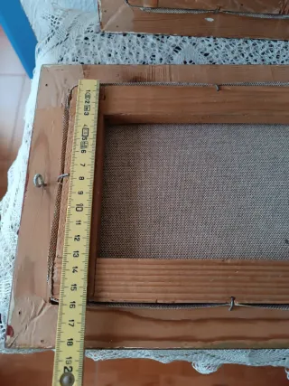 Dos cuadros antiguos escenas costumbristas