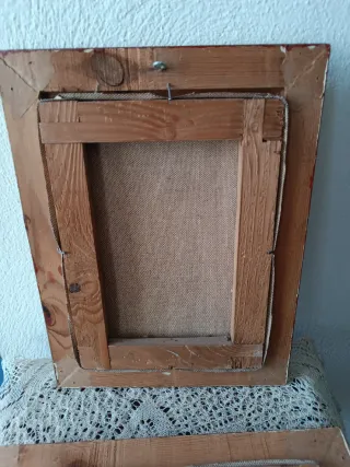 Dos cuadros antiguos escenas costumbristas