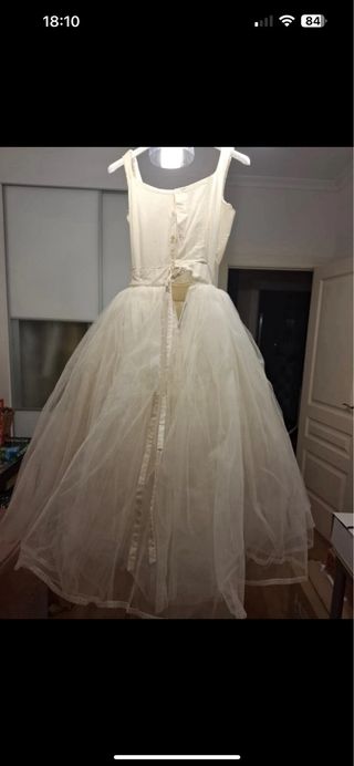 Cancán de fallera blanco