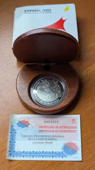 Moneda España 2002 Presidencia UE Plata