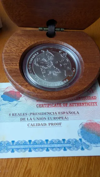 Moneda España 2002 Presidencia UE Plata