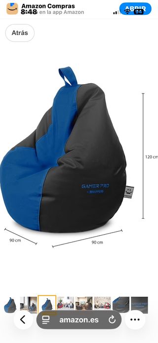 Puff Gamer Grande Negro