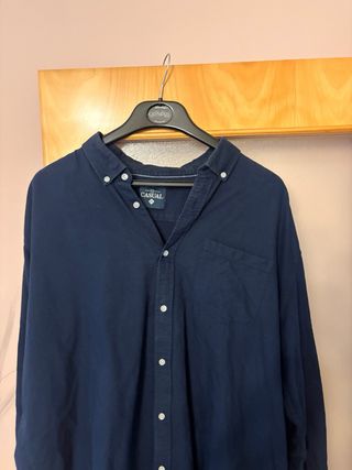 Camisa manga larga hombre azul