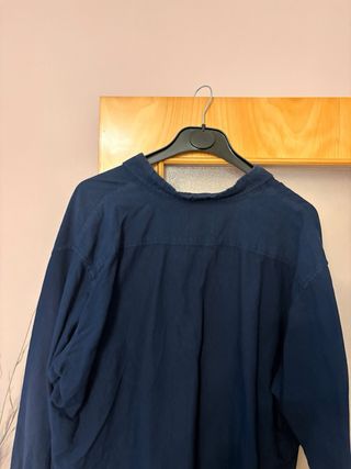 Camisa manga larga hombre azul