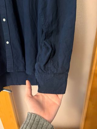 Camisa manga larga hombre azul