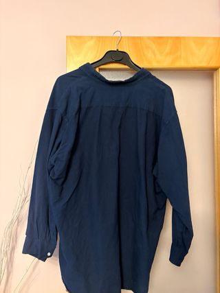 Camisa manga larga hombre azul