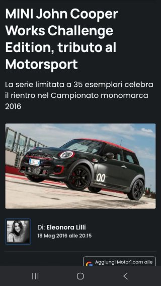 Mini F56 JCW Challenge