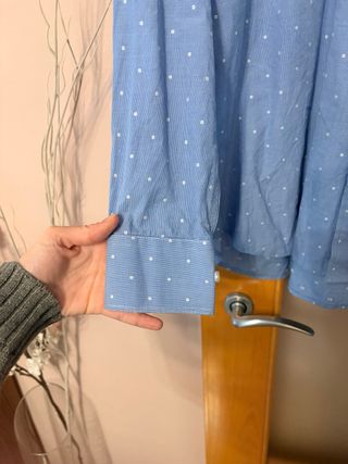 Camisa hombre manga larga azul