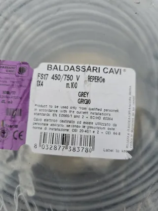 Cavo Elettrico Grigio 4mm