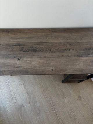 Escritorio madera y metal