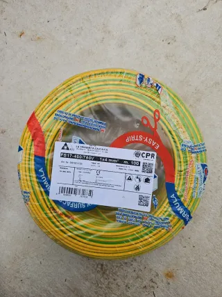 Cavo elettrico FS17-450/750V 1x4 mm² giallo-verde