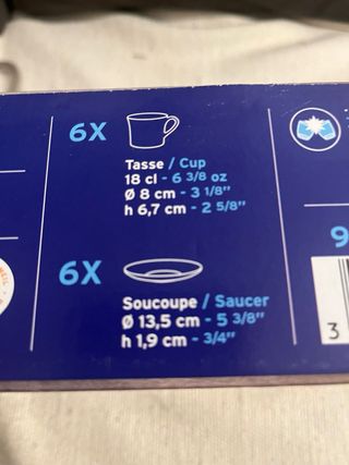 Juego 6 Tazas y Platos Ámbar Arcopal