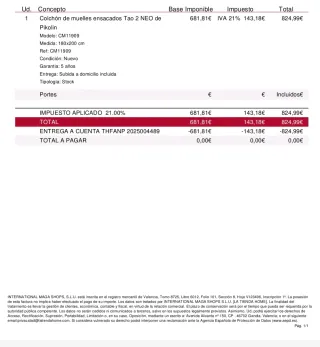 Colchón Pikolin 180x200