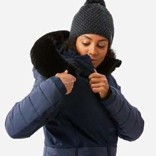 Chaqueta de esquí y nieve impermeable semi-larga Mujer