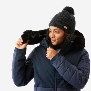 Chaqueta de esquí y nieve impermeable semi-larga Mujer