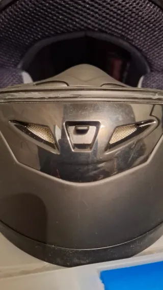 Casco de moto integral negro