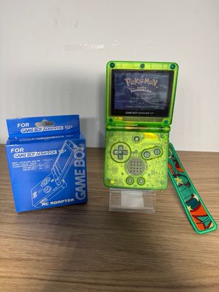 Game Boy SP Verde Translucido + Pokemon esmeralda