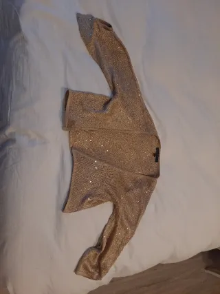 Chaqueta fiesta lentejuelas dorada