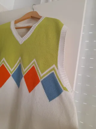 Chaleco de punto rombos xxl