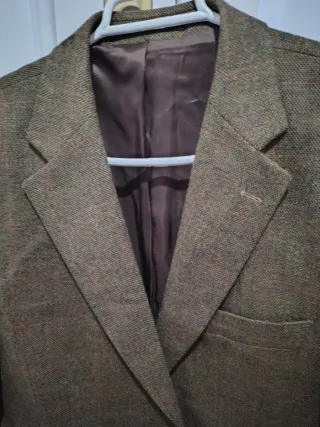 Blazer Lana 100% Pierre Cardin Marrón