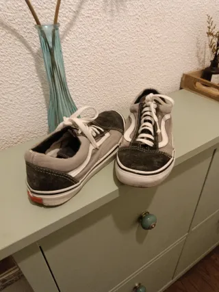 Zapatillas Vans grises y azules