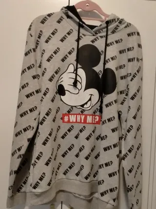 Sudadera Disney Mickey Why Me? Talla enorme!