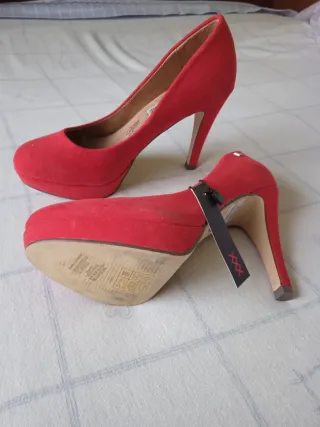 Zapatos tacón rojos mujer talla 38