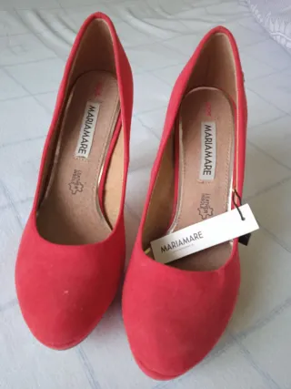 Zapatos tacón rojos mujer talla 38