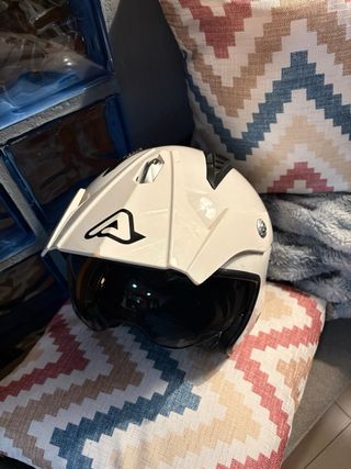 Casco de moto acerbis blanco