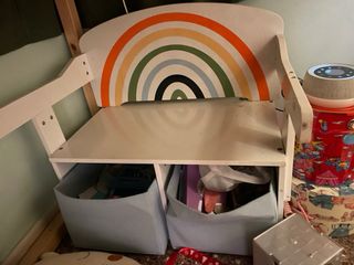 Banco escritorio infantil arcoíris
