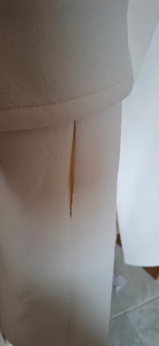 Cappotto Vintage Union Anni '70 USA Bianco panna