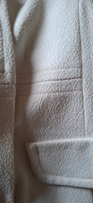 Cappotto Vintage Union Anni '70 USA Bianco panna