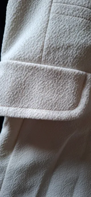 Cappotto Vintage Union Anni '70 USA Bianco panna