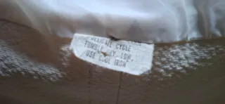 Cappotto Vintage Union Anni '70 USA Bianco panna