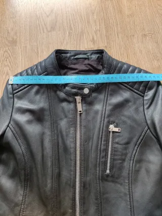 Cazadora Piel Negra Talla S Mujer