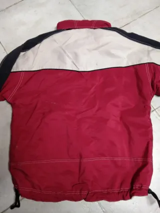 Chaqueta Abrigo Rojo y Beige