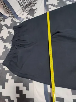 Pantalón ancho negro mujer