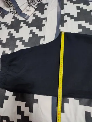 Pantalón ancho negro mujer