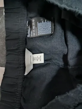 Pantalón ancho negro mujer