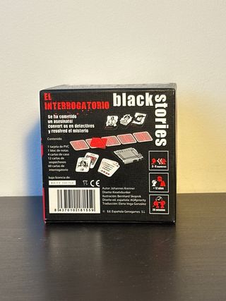 Juego Mesa Black Stories El Interrogatorio