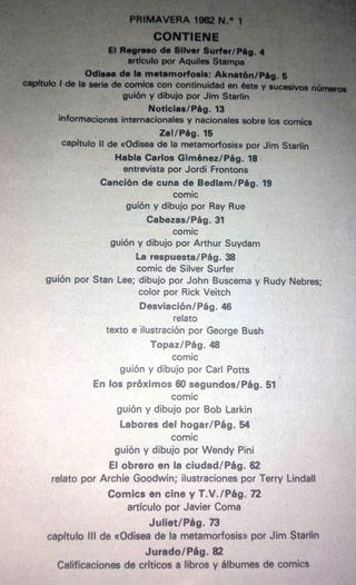 comic tebeo EPIC No 1 DISTRINOVEL 1982.