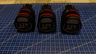 3 Baterías Bosch GBA 12V 2ah