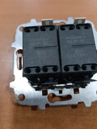 Interruptor Doble Niessen Zenit Antracita