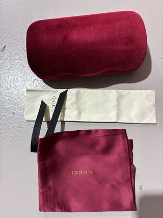 Funda de gafas Gucci roja