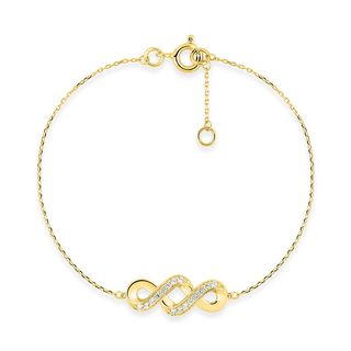 Pulsera Oro 9K Infinito Circonitas